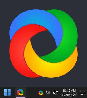 Screenshot of the Windows 11 taskbar